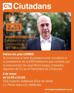 Presentación Candidatos  Valldoreix - Roberto TORRECILLA