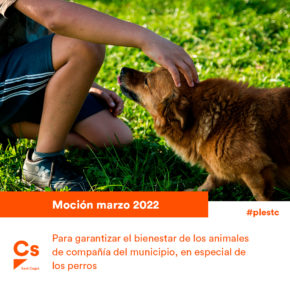 Ciutadans impulsa una moció per garantir el benestar dels animals de companyia al municipi, en especial el dels gossos